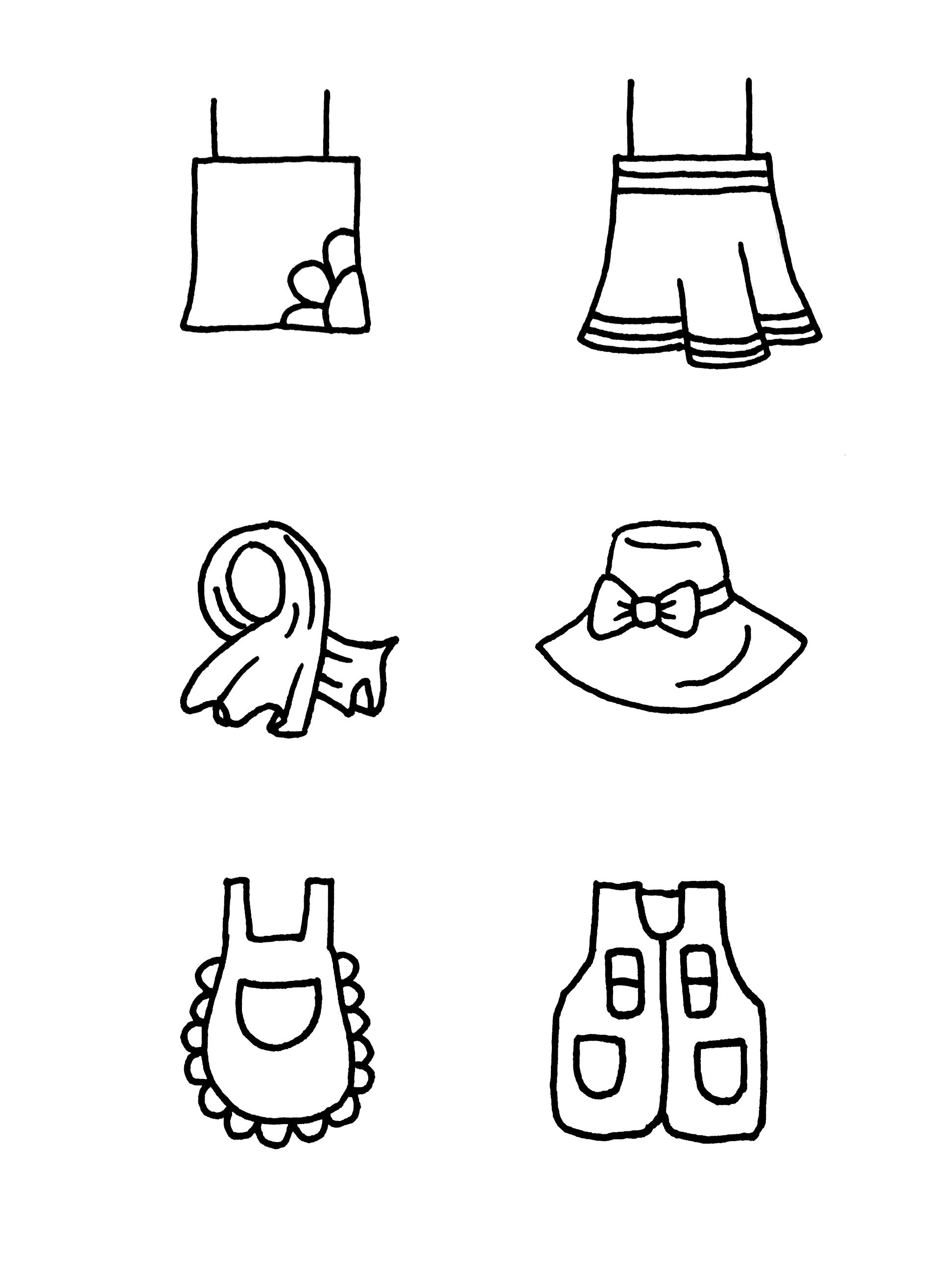 熱乎乎的~原創(chuàng)卡通服裝衣服簡筆畫卡通畫手賬素材來啦! 作者(