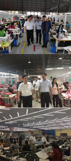 江蘇海企國際股份王遠見總裁一行赴緬甸工廠考察，深化皮革制品全球銷售布局